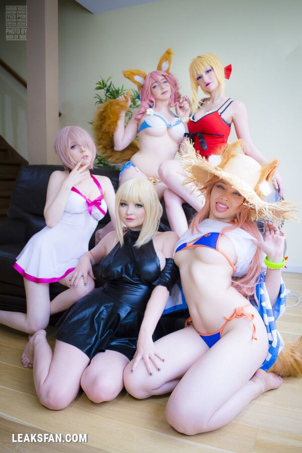 Hidori, Mikomi, Virtual, Tom &amp;amp; Yuzupyon - Mash, Saber, Nero &amp;amp; Tamamo (Fate Grand Order) - 0