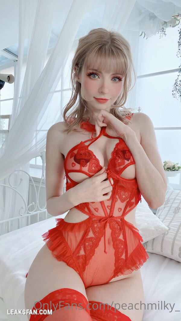 PeachMilky_ Red Lingerie - 0